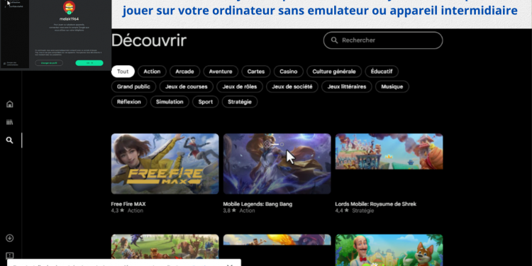 Google play Jeux sur ordinateur