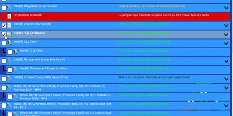 installer les pilotes Windows