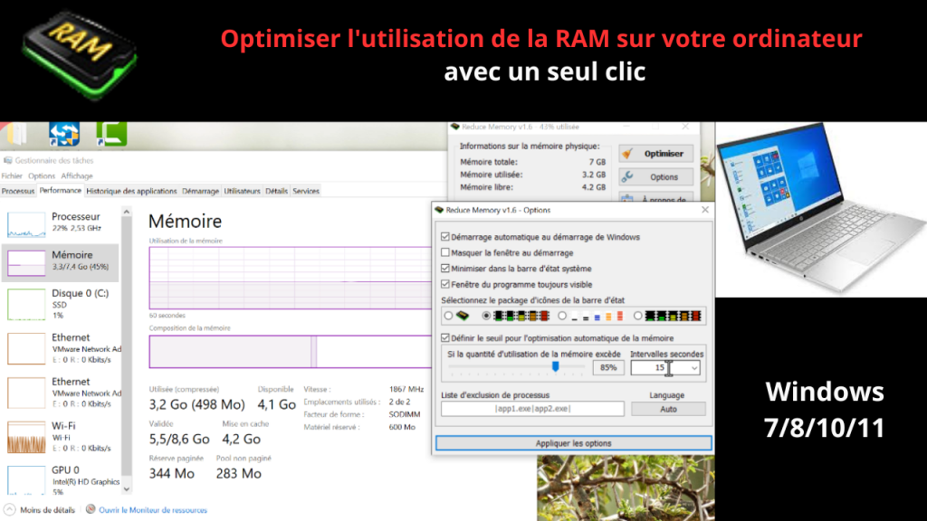 optimer l'utilisation de la Ram sur le pc