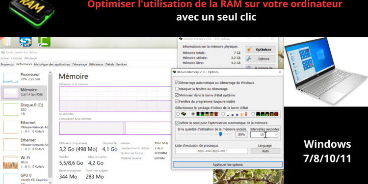 optimer l'utilisation de la Ram sur le pc