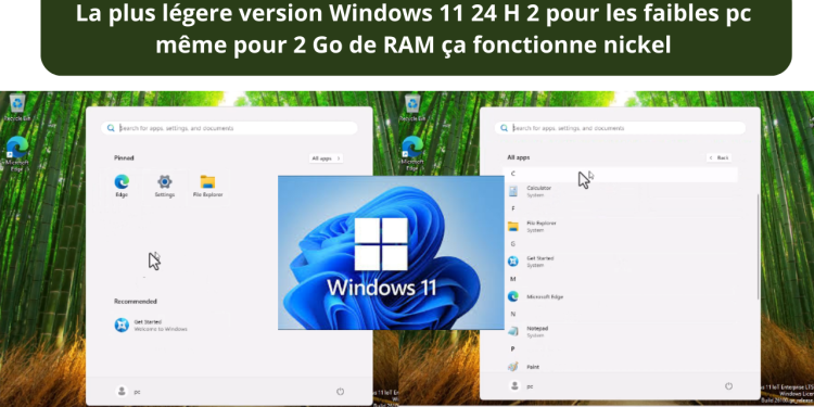 la version la plus allegée de Windows 11